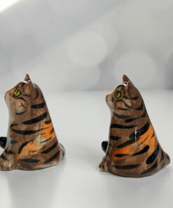 handmade tabby cat porcelain figurine