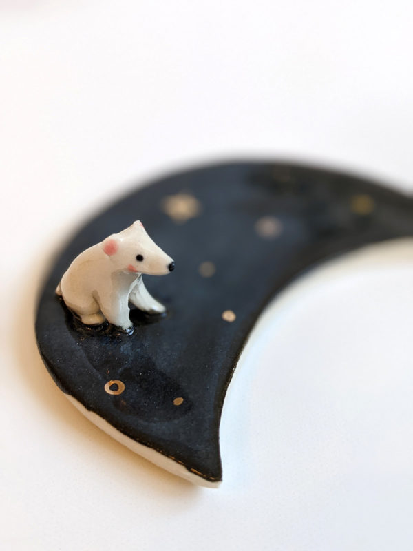 moon jewelry tray polar bear