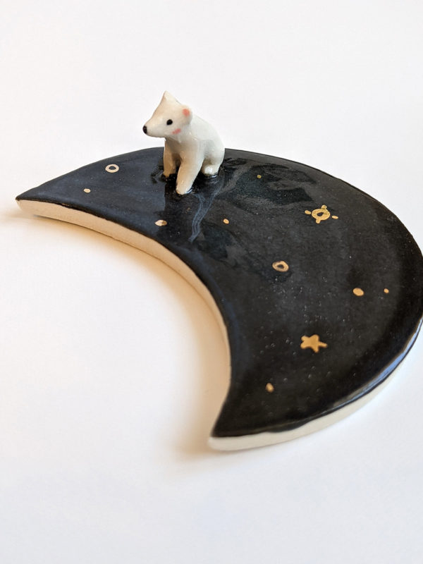 moon jewelry tray polar bear