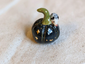 pumpkin porcelain figurine