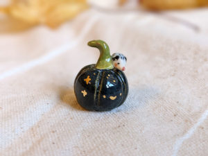 pumpkin porcelain figurine