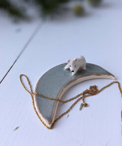 moon jewelry tray polar bear