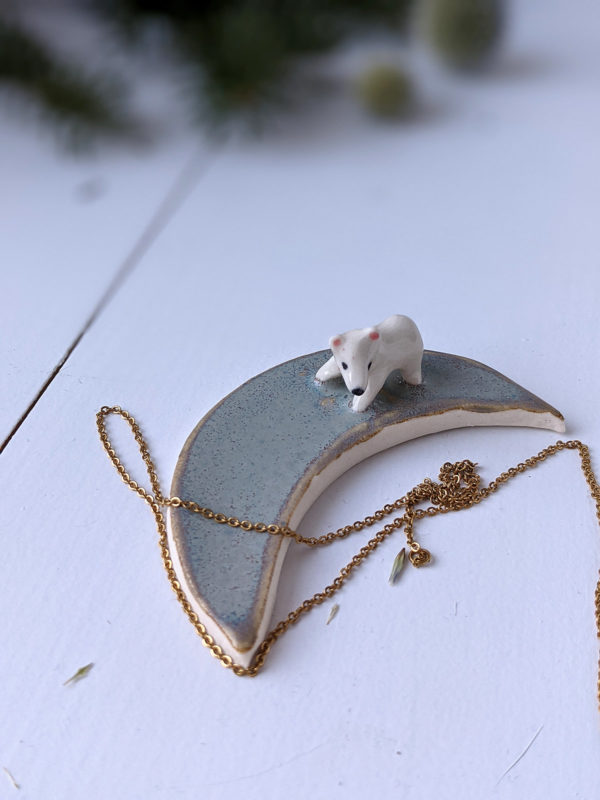 moon jewelry tray polar bear