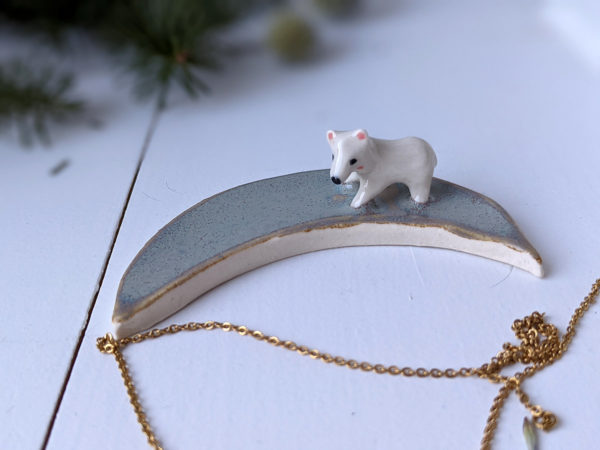 moon jewelry tray polar bear