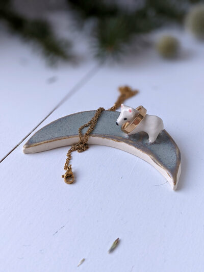 moon jewelry tray polar bear