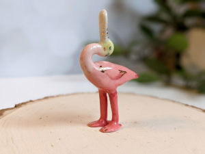 roseated spoonbill porcelain figurine