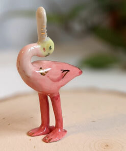 roseated spoonbill porcelain figurine