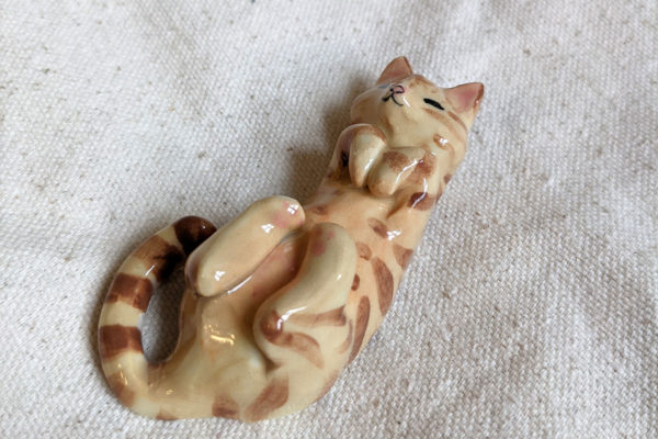 tabby cat figurine