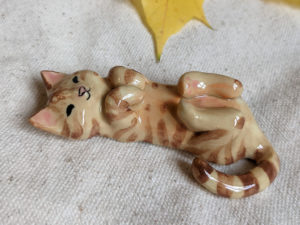 tabby cat figurine