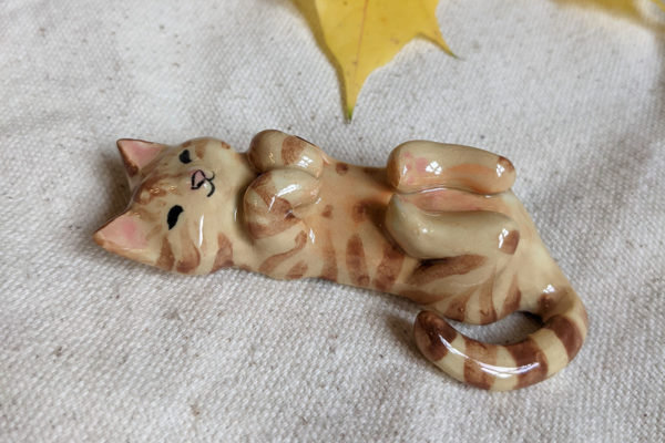 tabby cat figurine