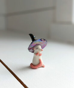 porcelain witch rat figurine