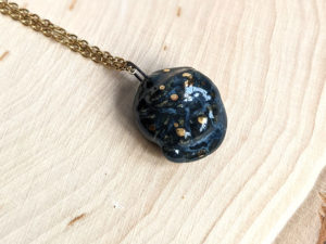 gemini armadillo pendant porcelain gold