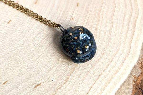 gemini armadillo pendant porcelain gold
