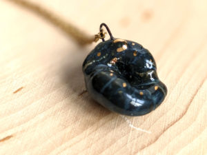 gemini armadillo pendant porcelain gold