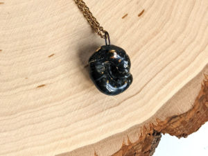 gemini armadillo pendant porcelain gold