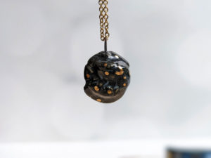 gemini armadillo pendant porcelain gold