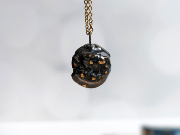 gemini armadillo pendant porcelain gold