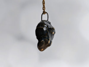 gemini armadillo pendant porcelain gold