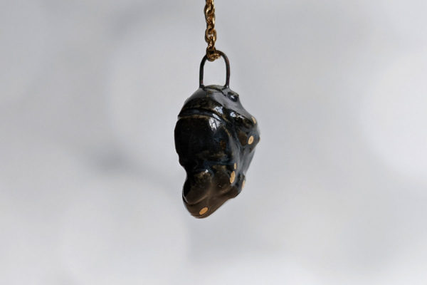 gemini armadillo pendant porcelain gold