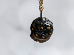 gemini armadillo pendant porcelain gold