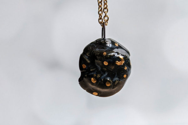 gemini armadillo pendant porcelain gold