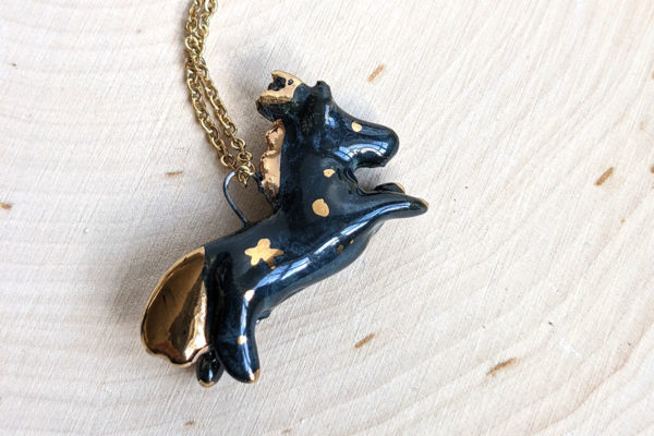 sagittarius pendant porcelain