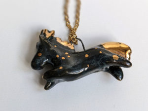 sagittarius pendant porcelain