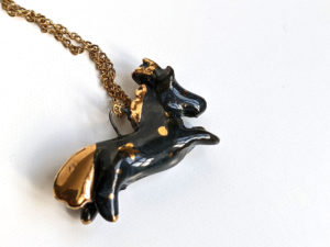 sagittarius pendant porcelain