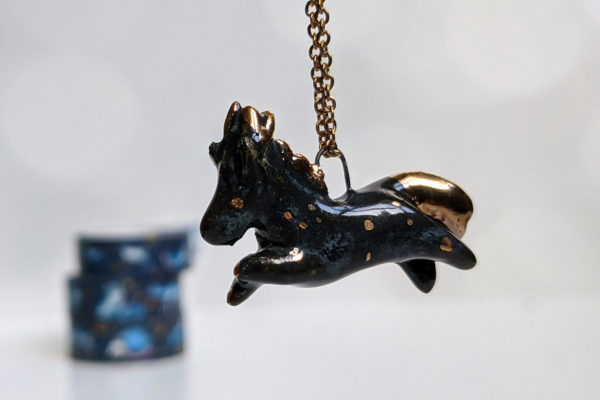 sagittarius pendant porcelain