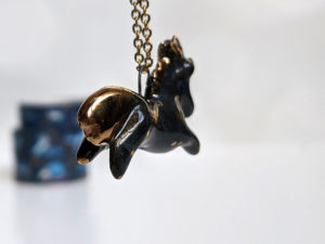 sagittarius pendant porcelain