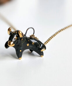 Ceramics pendant zodiac taurus