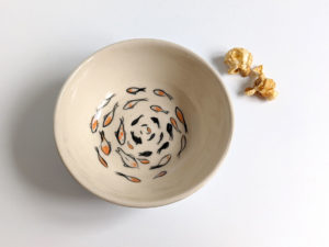 koi porcelain vessel