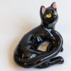 chat noir porcelaine