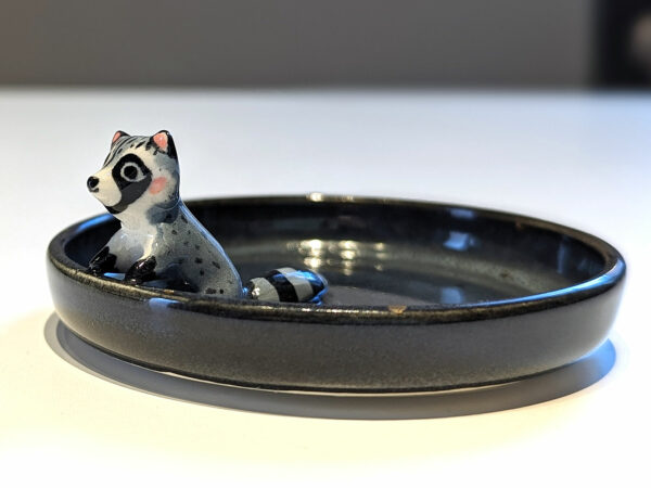 jewelry dish raccoon