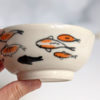 handmade koi porcelain bowl