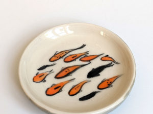 handmade ceramic koi cup flat