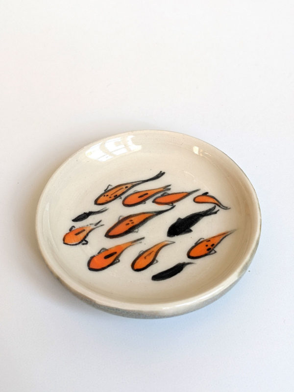 handmade ceramic koi cup flat