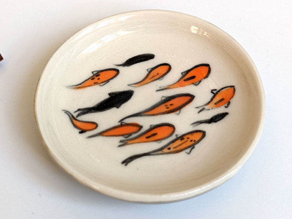 handmade ceramic koi cup flat