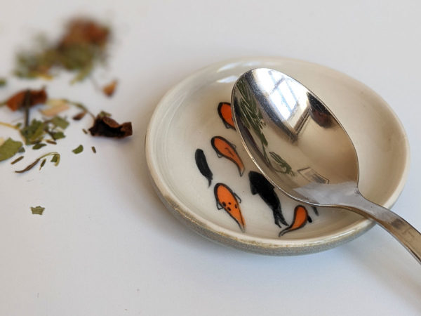 handmade ceramic koi cup flat