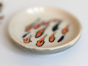 handmade ceramic koi cup flat