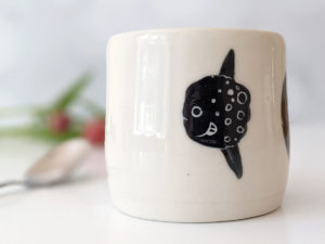 tumbler porcelain handmade koi carp