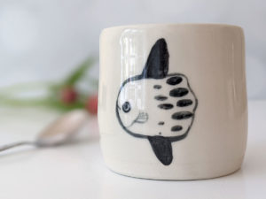 tumbler porcelain handmade koi carp