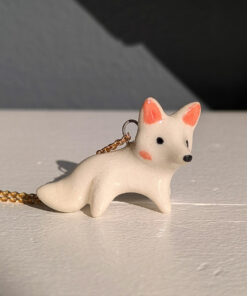 white fox pendant