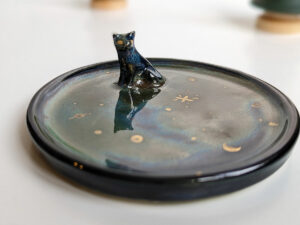 cat jewelry dish