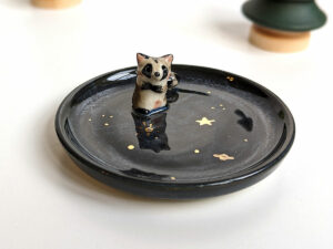 jewelry dish raccoon
