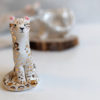 porcelain figurine snow leopard gold