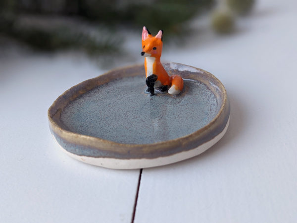 fox jewelry dish