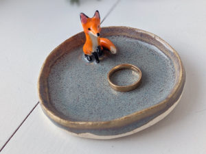 fox jewelry dish