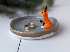 fox jewelry dish