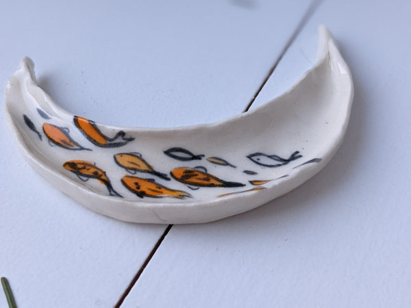 koi fish jewelry tray